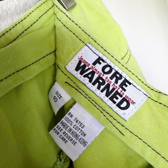 90s Vintage Green Mini Skirt Women's Size 10 - Picture 3 of 5